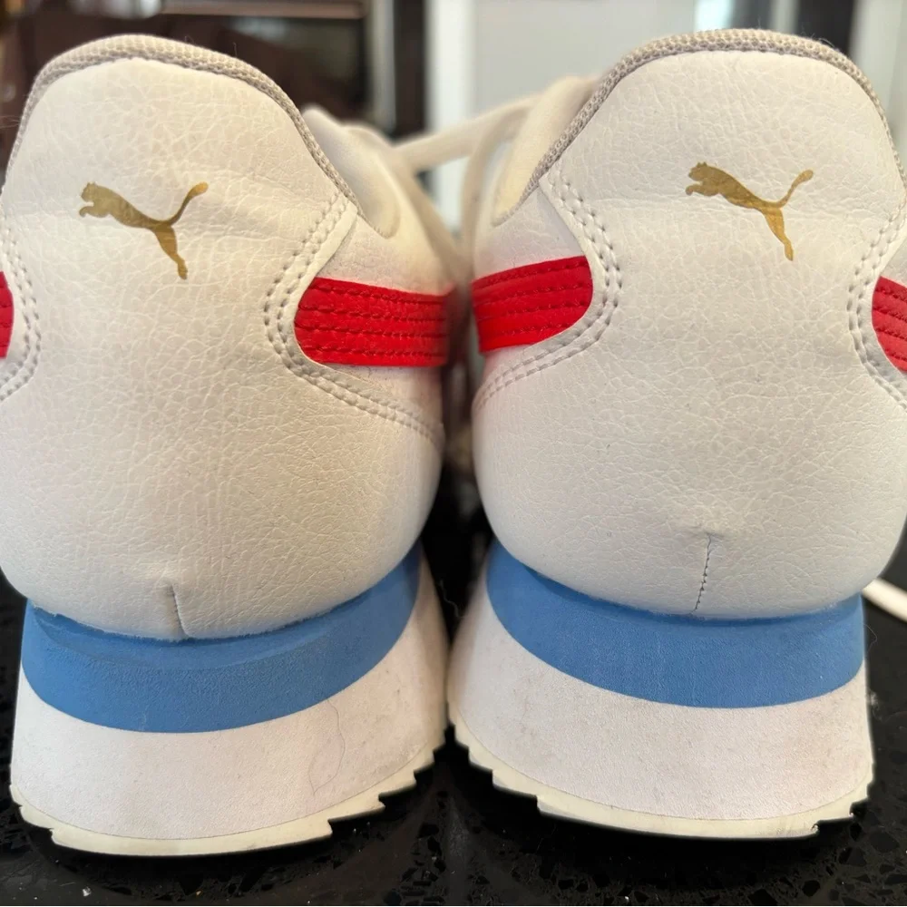 Puma Red and White Turino Women's Sneakers Size 10 - Picture 4 of 5